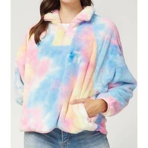 NEW ENTRO cotton candy pullover in tie-dye print